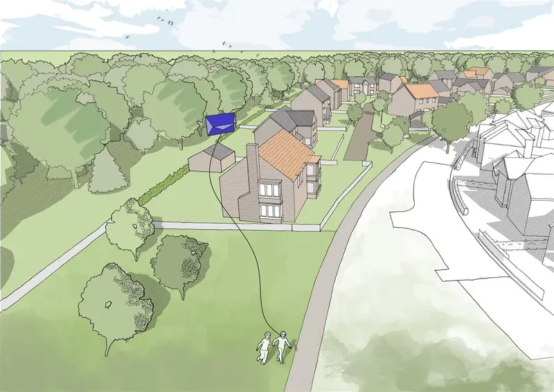 Illustrated masterplan sketch of the estate